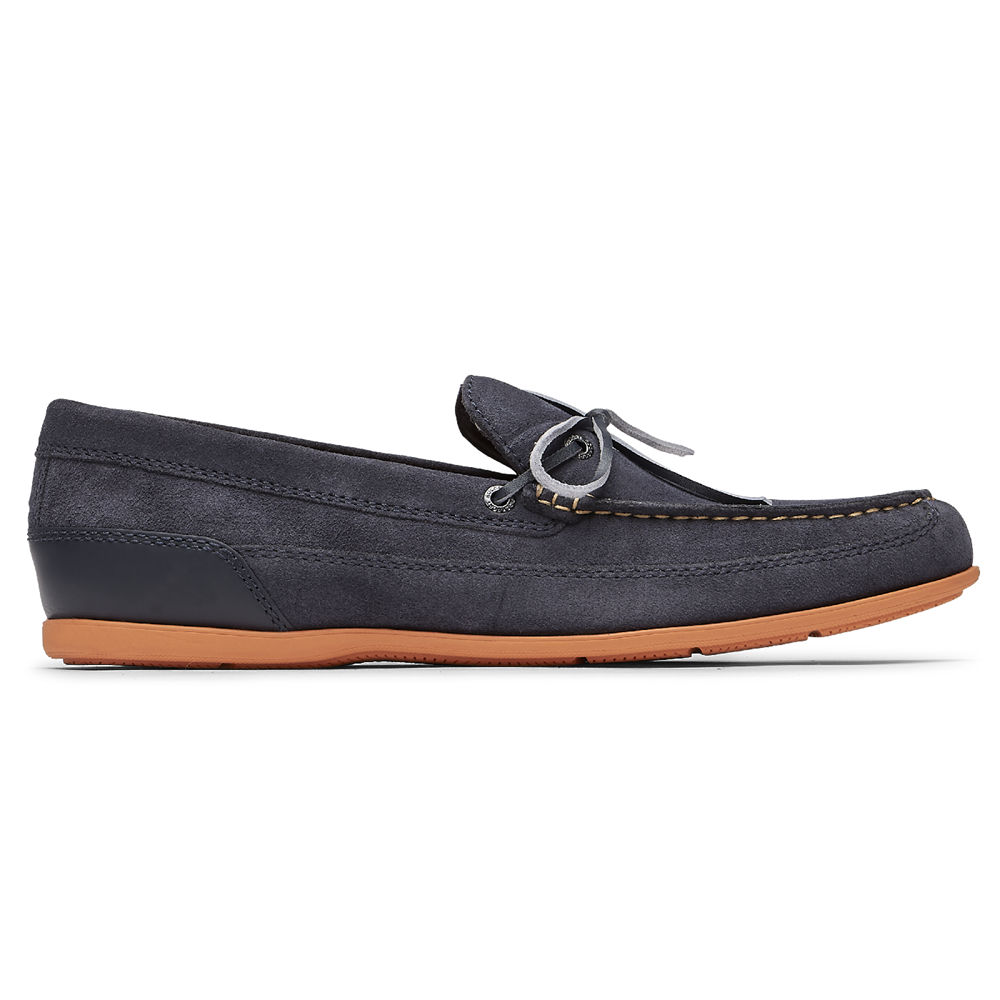 Rockport Mens Malcom Tie - Loafers Navy - KQR930215